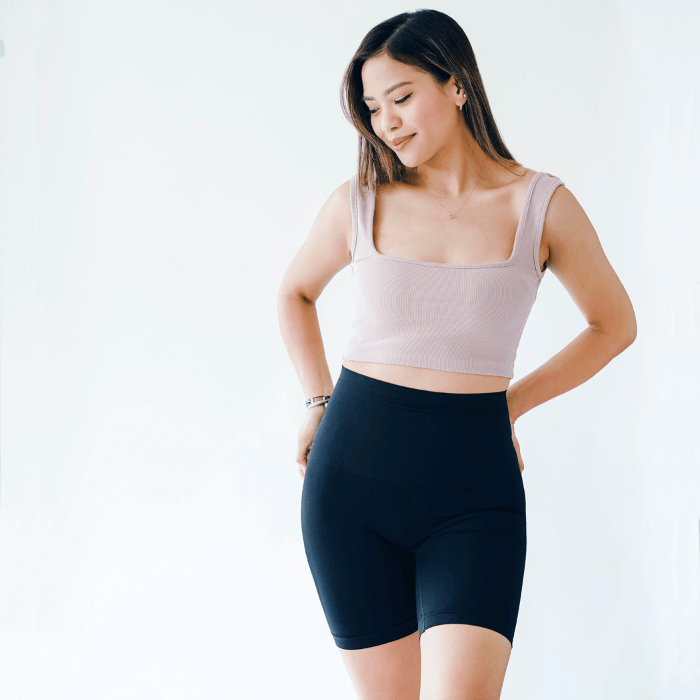 Carry-On Baby High Waist Postpartum Tummy Control Biker Shorts | The Nest Attachment Parenting Hub