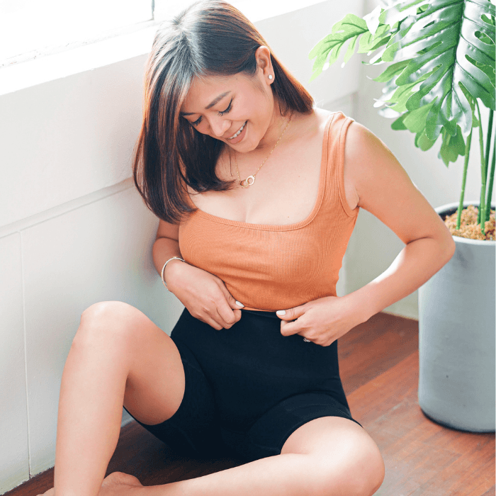 Carry-On Baby High Waist Postpartum Tummy Control Biker Shorts | The Nest Attachment Parenting Hub