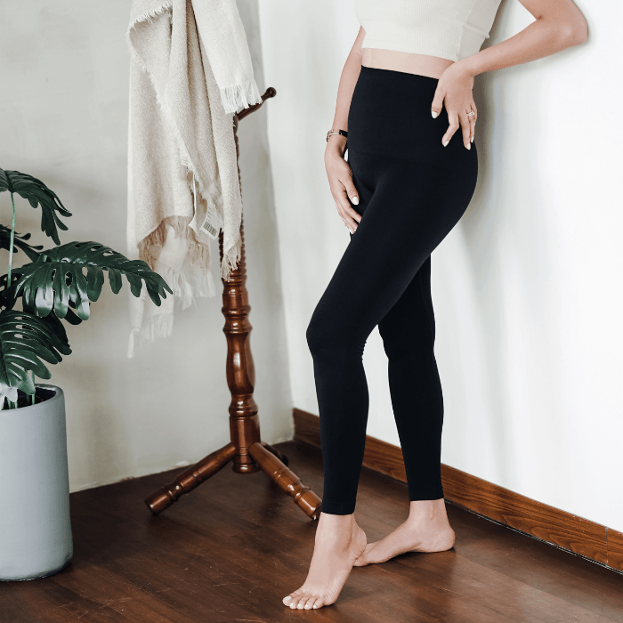 Carry-On Baby High Waist Postpartum Tummy Control Compression Leggings | The Nest Attachment Parenting Hub