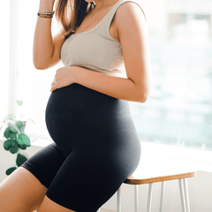 Carry-On Baby Maternity Lift and Support Biker Shorts | The Nest Attachment Parenting Hub