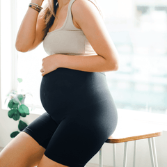 Carry-On Baby Maternity Lift and Support Biker Shorts | The Nest Attachment Parenting Hub