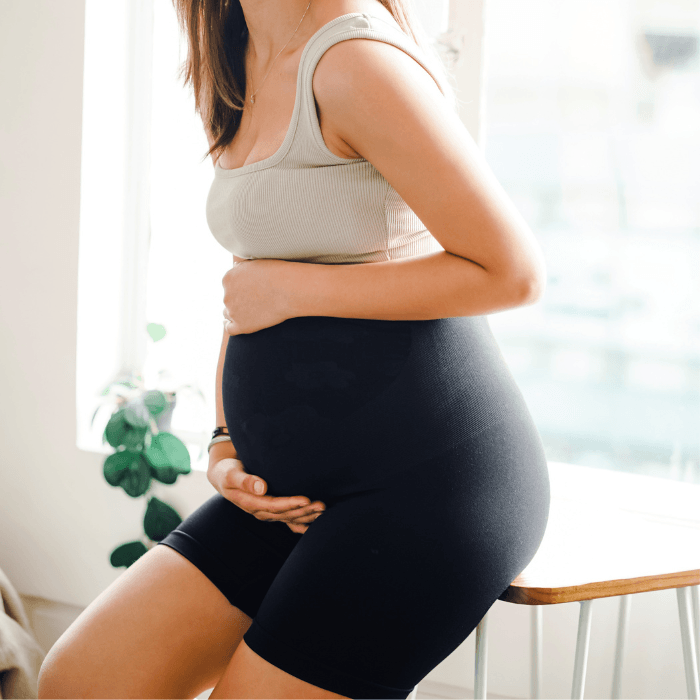 Carry-On Baby Maternity Lift and Support Biker Shorts | The Nest Attachment Parenting Hub