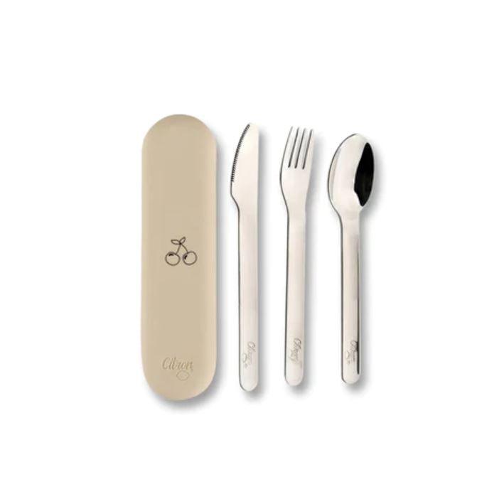 Citron Cutlery Set with Silicon Case 10m+ | The Nest Attachment Parenting Hub