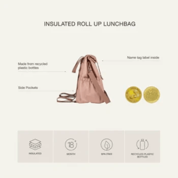 Citron Insulated Roll-Up Lunch Bag 18m+ | The Nest Attachment Parenting Hub