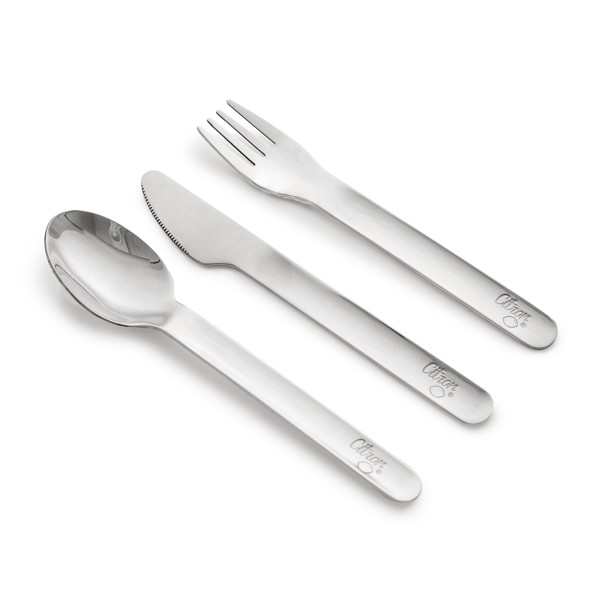 Citron Stainless Steel Cutlery with Pouch | The Nest Attachment Parenting Hub