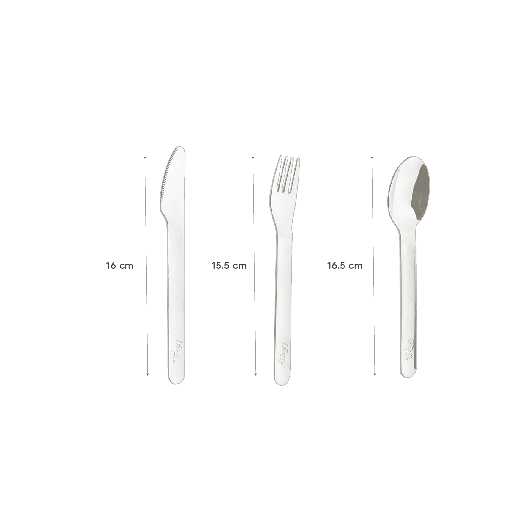 Citron Stainless Steel Cutlery with Pouch | The Nest Attachment Parenting Hub