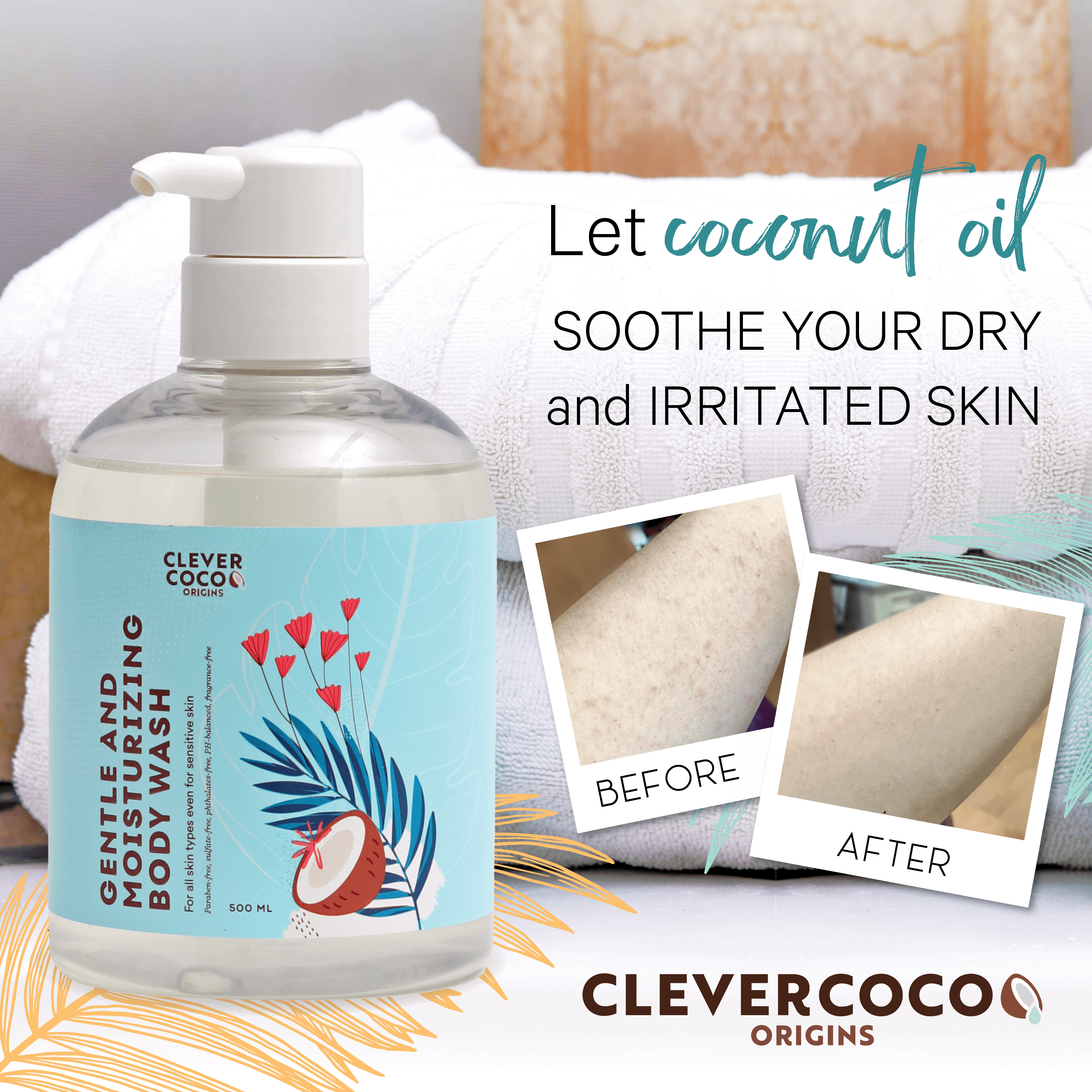 Clever Coco Origins Body Wash (500ml) | The Nest Attachment Parenting Hub