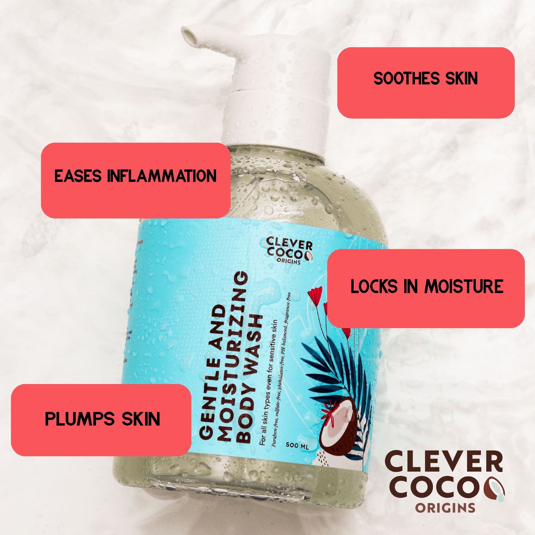 Clever Coco Origins Body Wash (500ml) | The Nest Attachment Parenting Hub