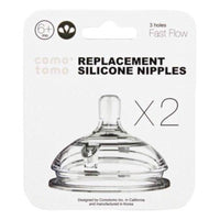 Comotomo 3 Holes Fast Flow Replacement Nipples | The Nest Attachment Parenting Hub