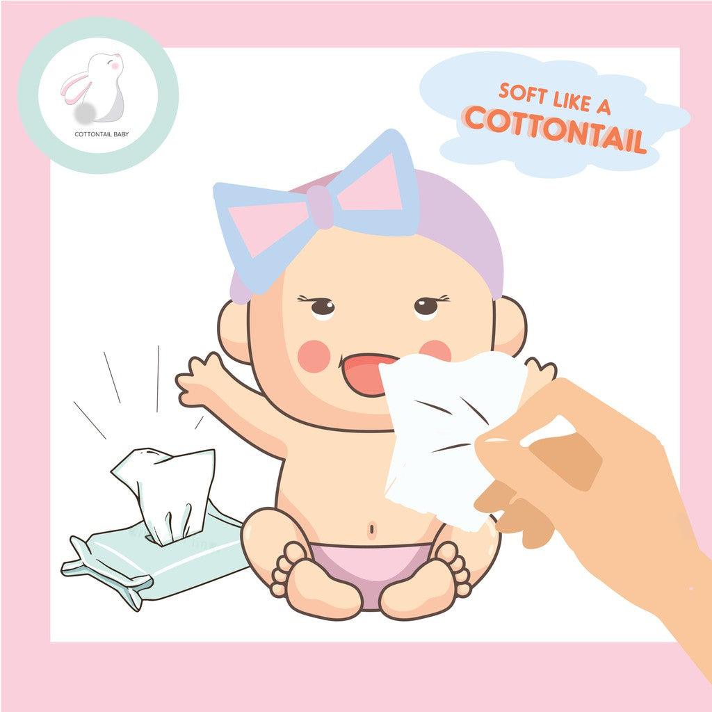 Cottontail Baby Tissue 3 x 100's | The Nest Attachment Parenting Hub