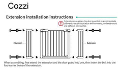 Cozzi Door Gate Extensions - Black | The Nest Attachment Parenting Hub