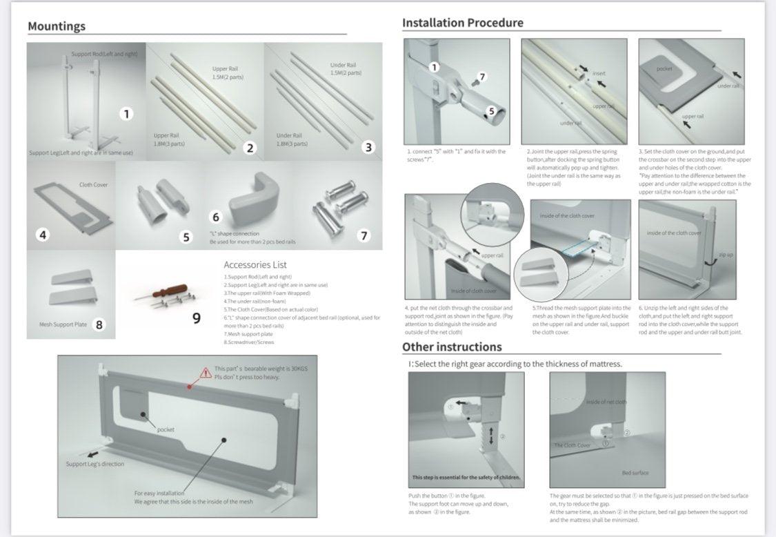 Cozzi Safety Bedrails 1.8m | The Nest Attachment Parenting Hub