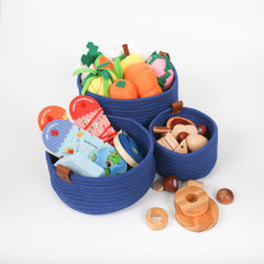 Cradle Baskets Deep Sea Blue | The Nest Attachment Parenting Hub