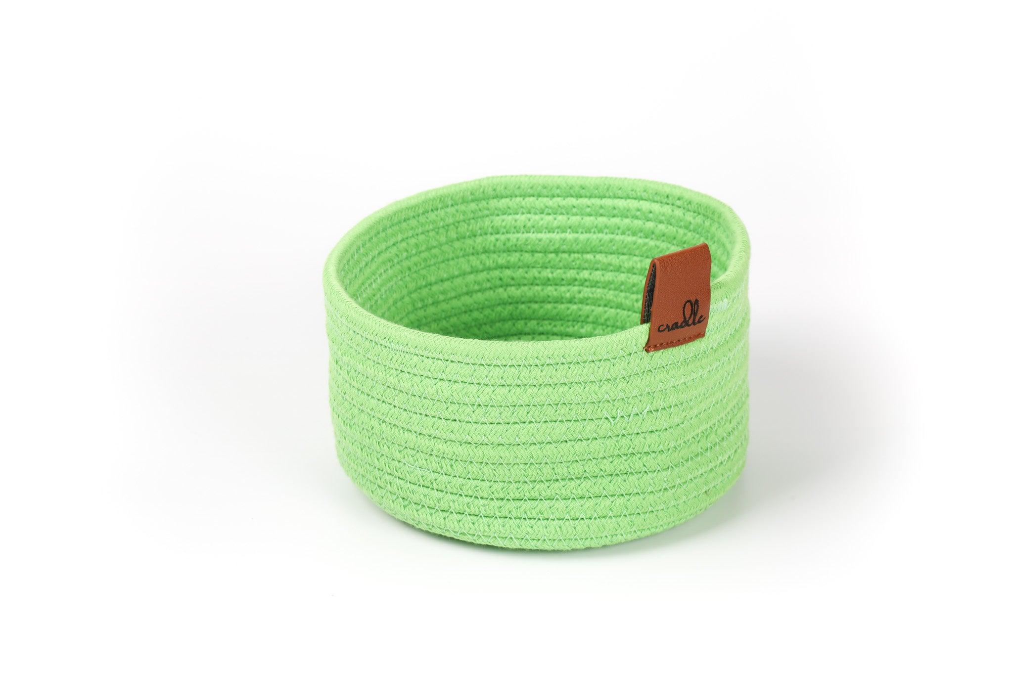 Cradle Baskets Lime Green | The Nest Attachment Parenting Hub