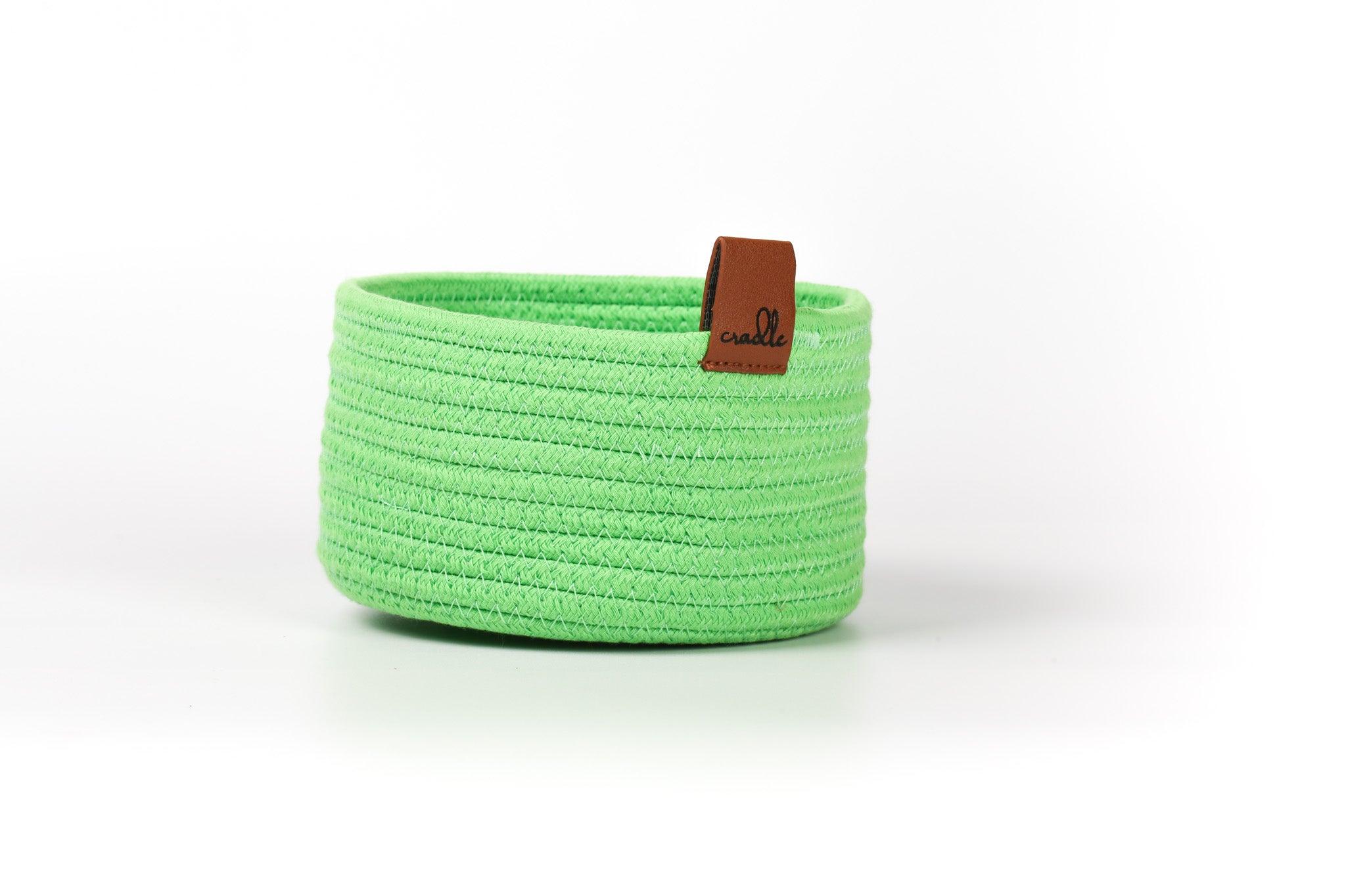 Cradle Baskets Lime Green | The Nest Attachment Parenting Hub