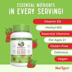 MaryRuth's Vitamin D3+B12 Gummies 2y+