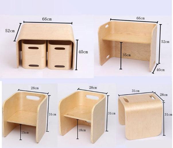 Discover Living Kids Cube Table & Chair | The Nest Attachment Parenting Hub