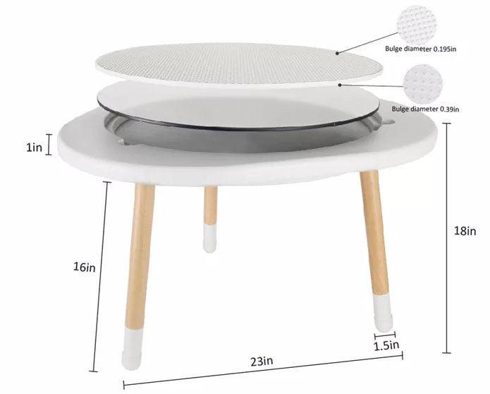 Discover Living Kids Multi-Purpose 3in1 Wooden Minimalist Table | The Nest Attachment Parenting Hub
