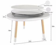 Discover Living Kids Multi-Purpose 3in1 Wooden Minimalist Table | The Nest Attachment Parenting Hub