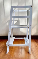 Discover Living Toddler Learning Tower White 2in1 | The Nest Attachment Parenting Hub