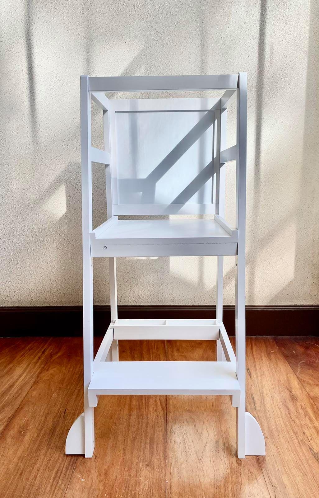 Discover Living Toddler Learning Tower White 2in1 | The Nest Attachment Parenting Hub