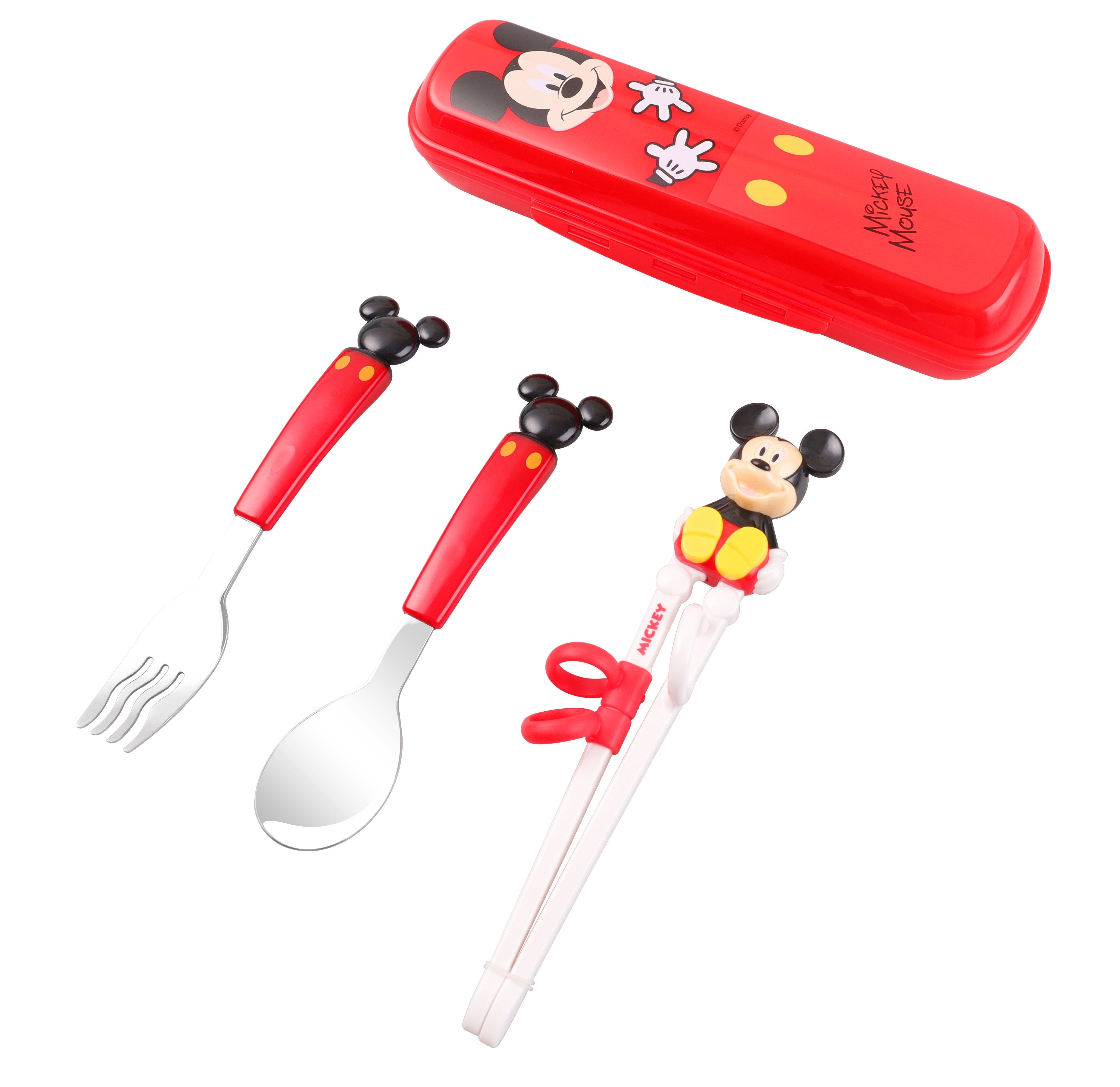 Dish Me Disney 3D Spoon, Fork and Chopsticks Set with Case 2y+ | The Nest Attachment Parenting Hub