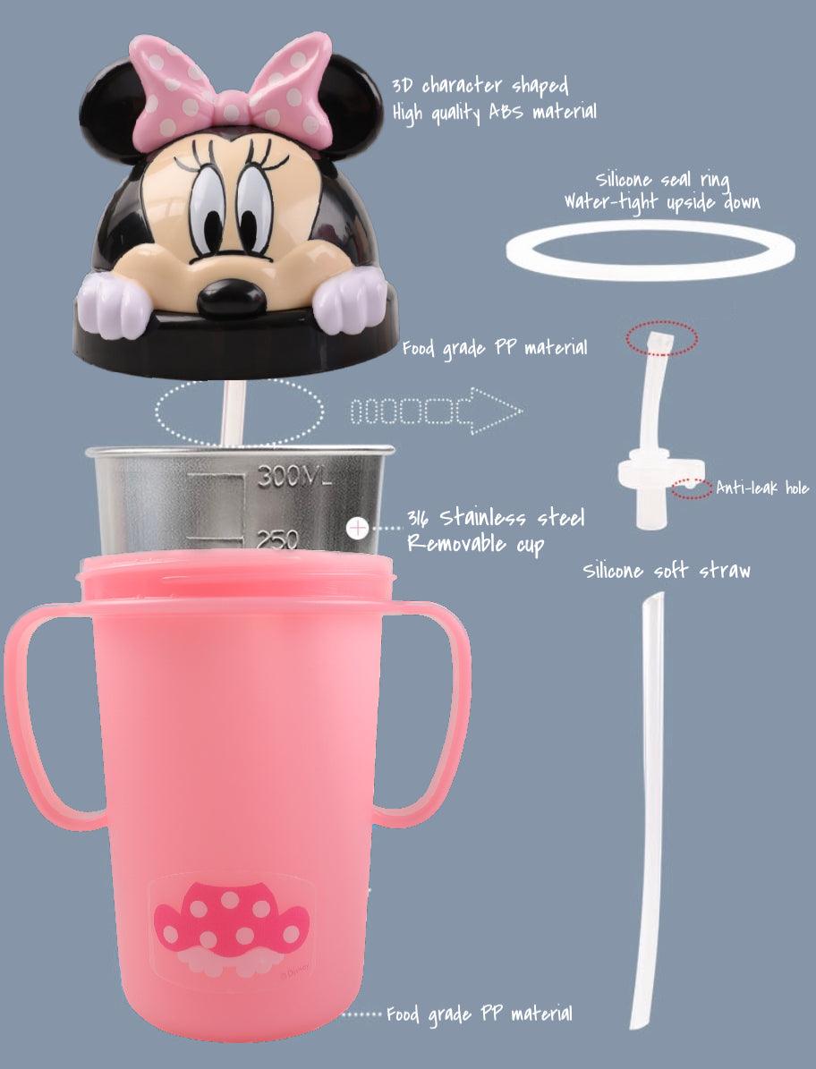 Dish Me Disney 3D Stainless Learning Sippy Cup with Strap 300ml | The Nest Attachment Parenting Hub