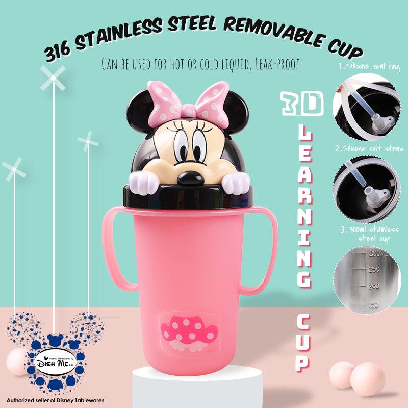 Dish Me Disney 3D Stainless Learning Sippy Cup with Strap 300ml | The Nest Attachment Parenting Hub