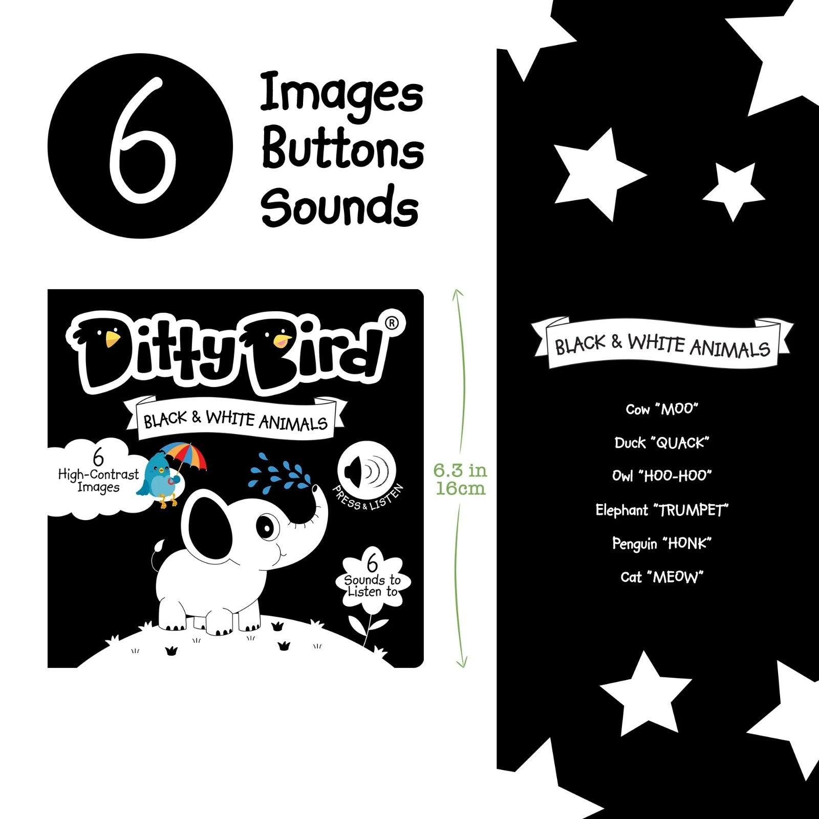 Ditty Bird Black & White Animals | The Nest Attachment Parenting Hub