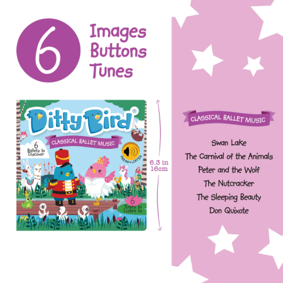Ditty Bird Musical Books Classical Ballet Music | The Nest Attachment Parenting Hub
