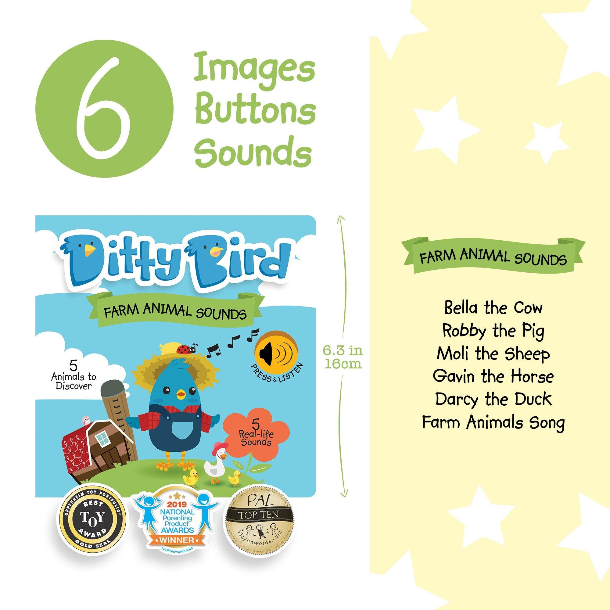 Ditty Bird Musical Books Farm Animal Sounds | The Nest Attachment Parenting Hub