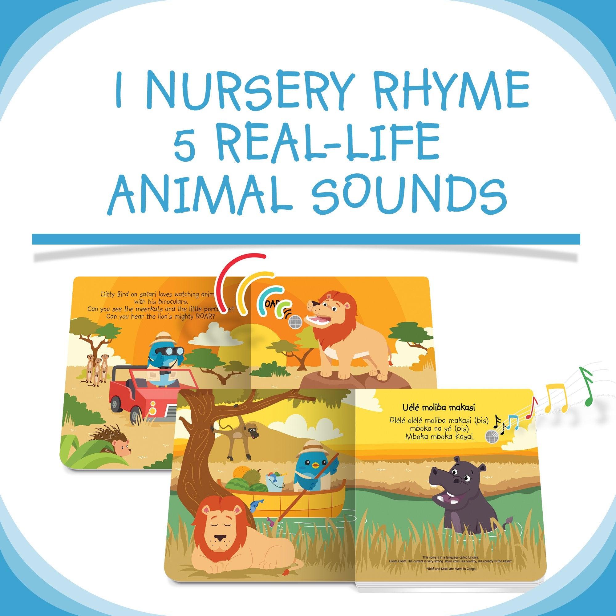 Ditty Bird Musical Books Safari Animal Sounds | The Nest Attachment Parenting Hub
