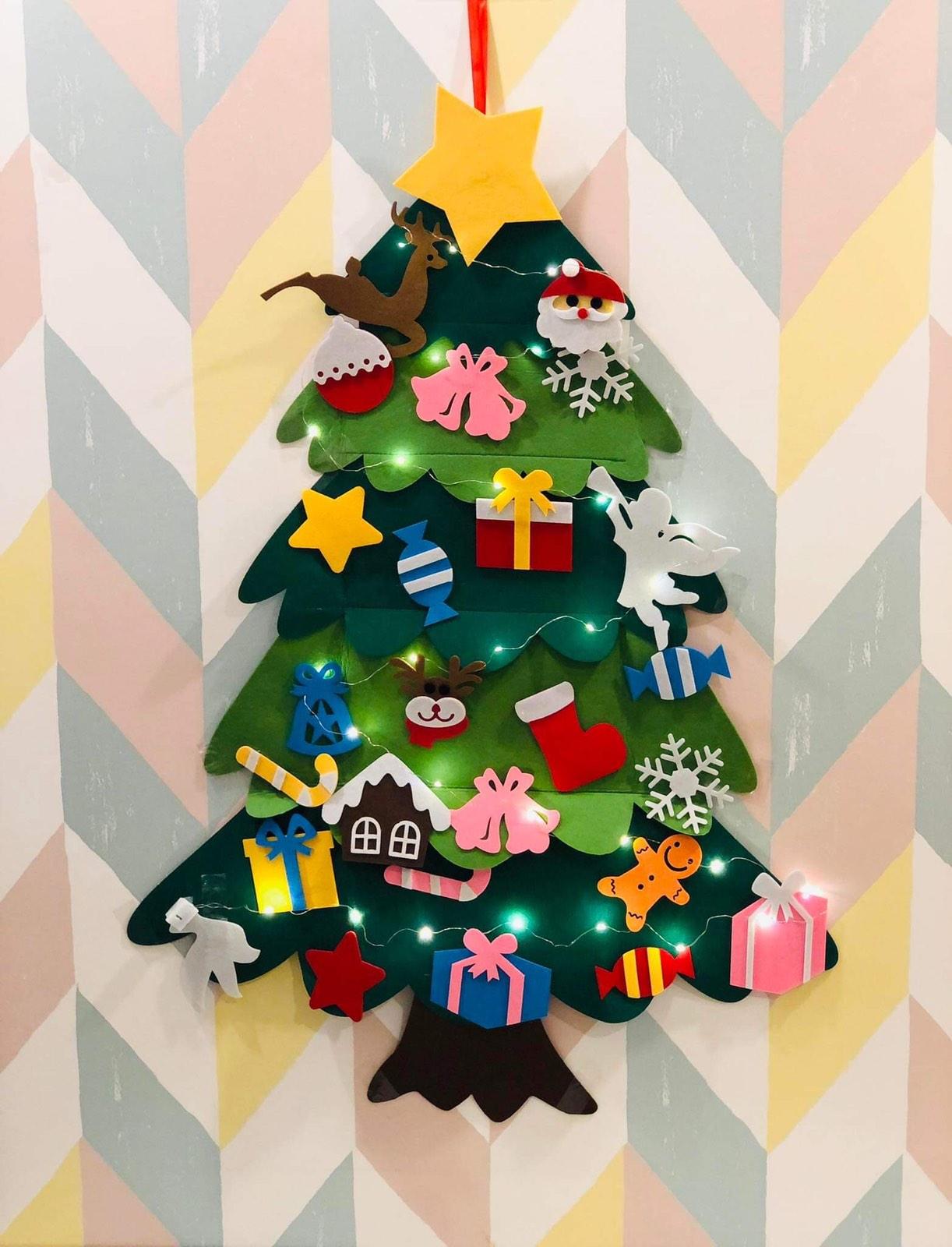 DIY Hanging Felt Christmas Tree w/ LED Lights 3y+ | The Nest Attachment Parenting Hub