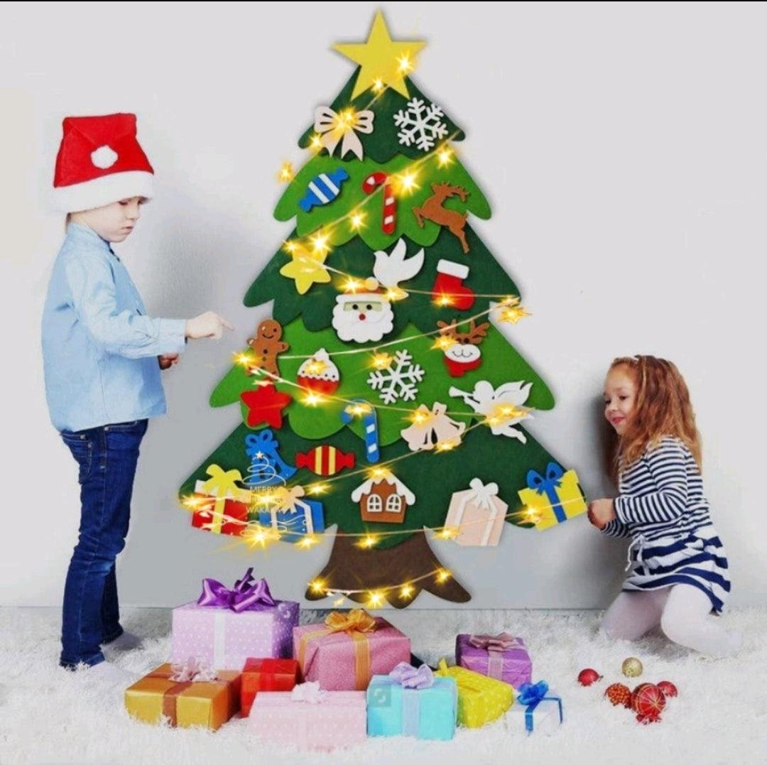 DIY Hanging Felt Christmas Tree w/ LED Lights 3y+ | The Nest Attachment Parenting Hub