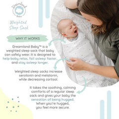 Dreamland Baby Dream Weighted Sleep Swaddle & Sack - Grey Stars | The Nest Attachment Parenting Hub