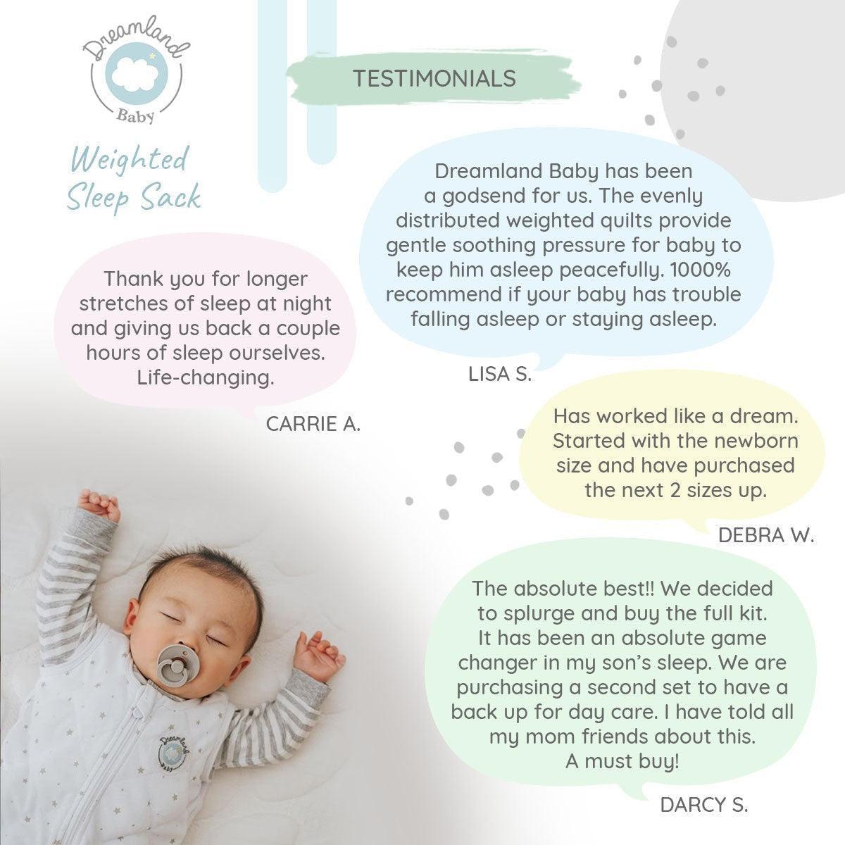 Dreamland Baby Dream Weighted Sleep Swaddle & Sack - Rainbows | The Nest Attachment Parenting Hub