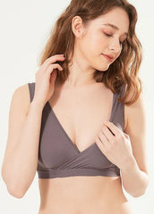 Mamaway Ultra Breezy Crossover Nursing Sleep Bra Dusty Purple 220822P