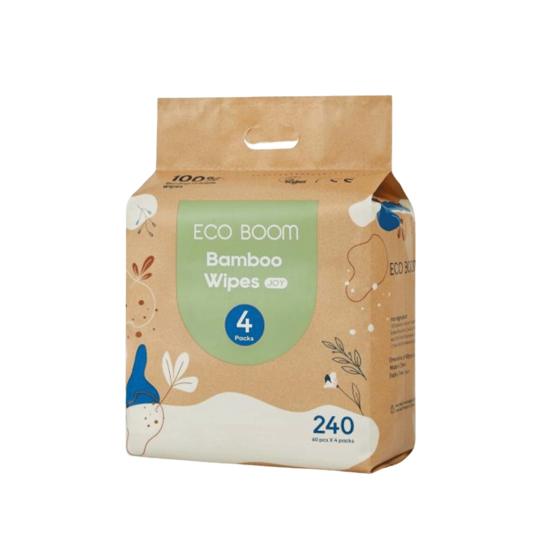 Eco Boom Bamboo Wipes Kraft Pack | The Nest Attachment Parenting Hub