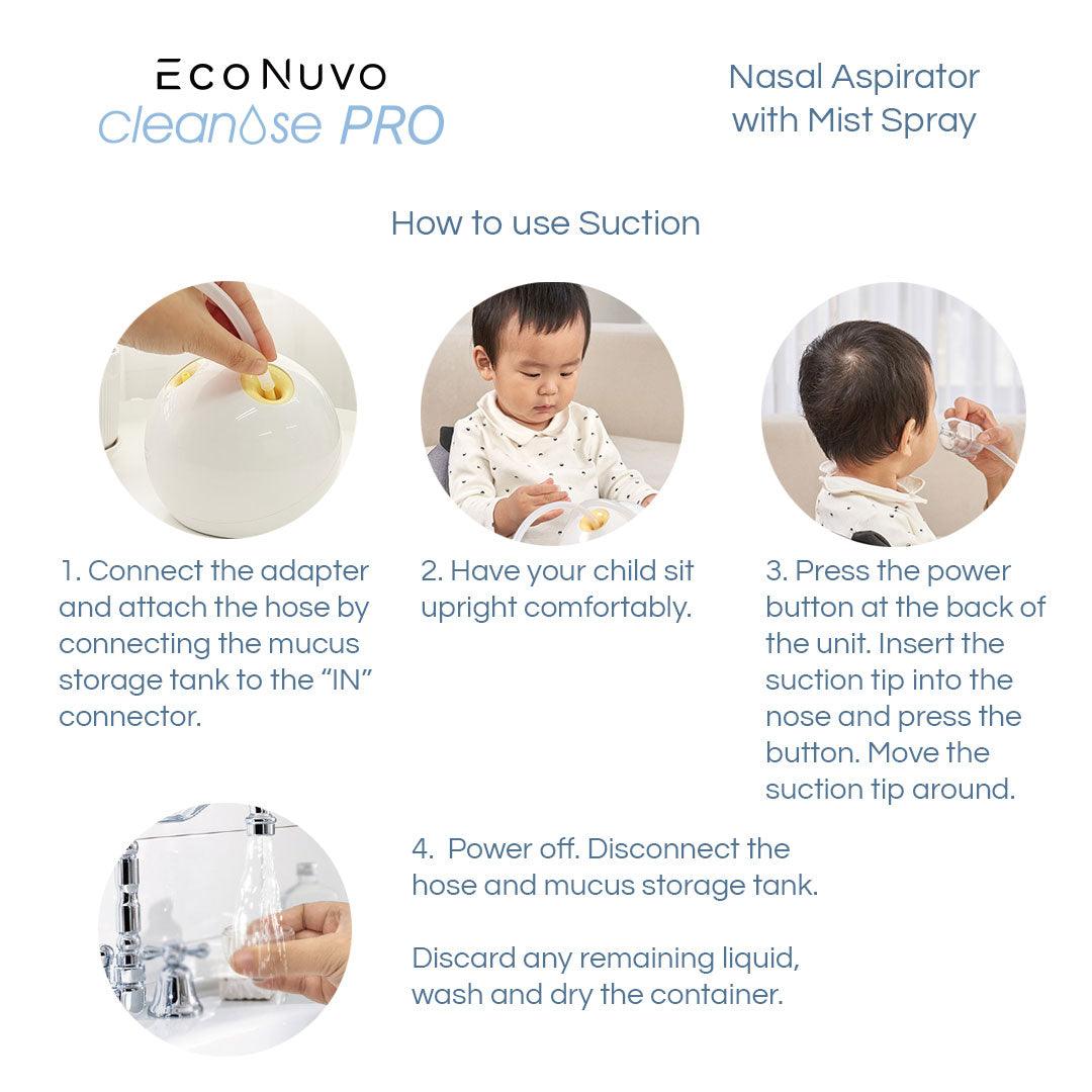 Econuvo Cleanose PRO Electric Nasal Aspirator (HNA-1000) | The Nest Attachment Parenting Hub