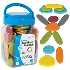 EDX Education Junior Rainbow Pebbles in Mini Jar - Earth Colors | The Nest Attachment Parenting Hub