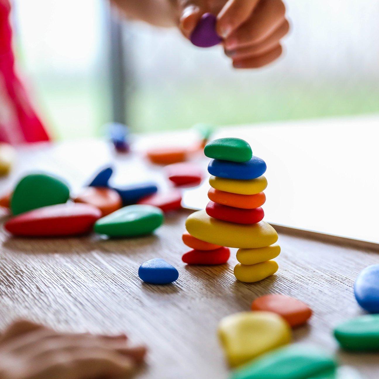 EDX Education Rainbow Pebbles with Activity Cards | The Nest Attachment Parenting Hub