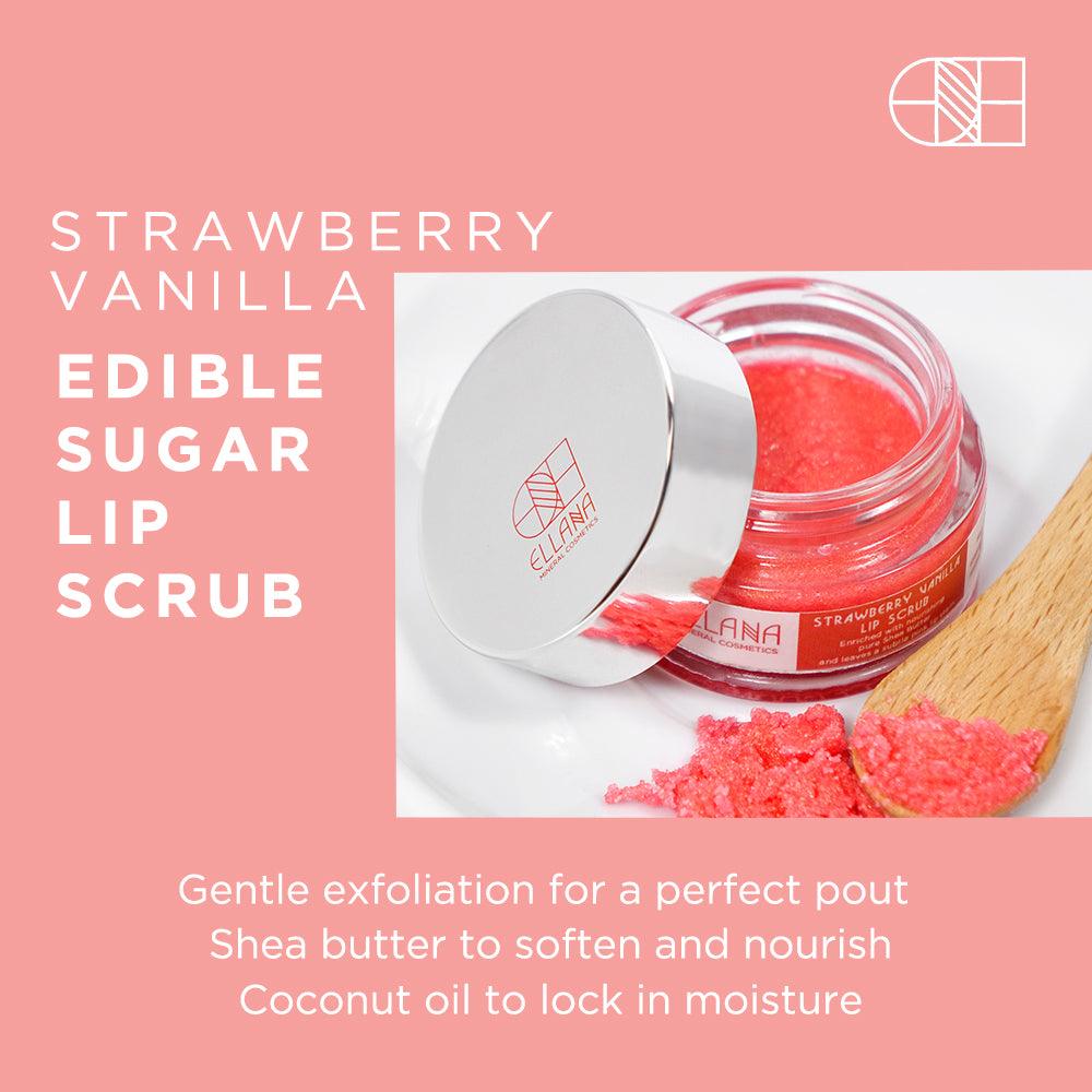 Ellana Minerals All-Natural Strawberry Sugar Lip Scrub | The Nest Attachment Parenting Hub
