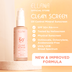 Ellana Minerals Clean Screen SPF 50+ PA++++ Oil Control Mineral Sunscreen | The Nest Attachment Parenting Hub