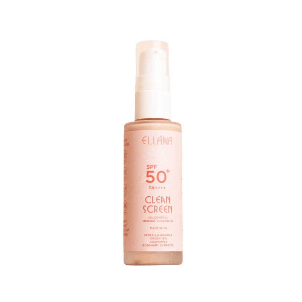 Ellana Minerals Clean Screen SPF 50+ PA++++ Oil Control Mineral Sunscreen | The Nest Attachment Parenting Hub