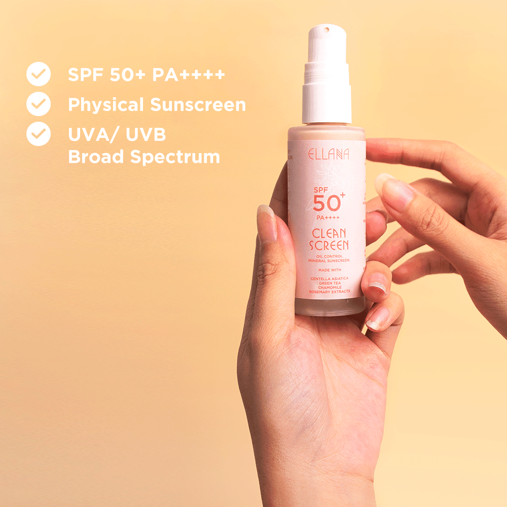 Ellana Minerals Clean Screen SPF 50+ PA++++ Oil Control Mineral Sunscreen | The Nest Attachment Parenting Hub