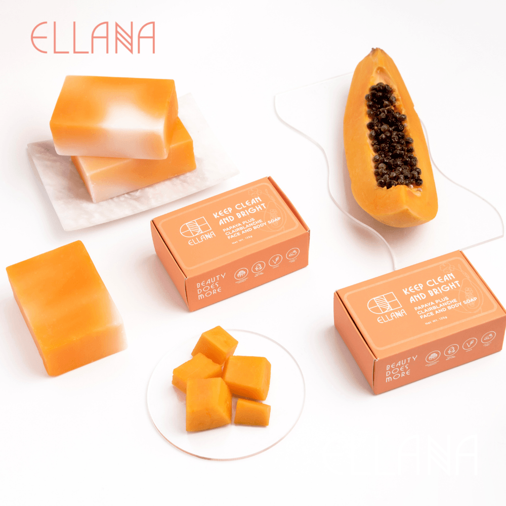 Ellana Minerals Keep Clean and Bright Papaya + Clairblanche Face and Body Soap | The Nest Attachment Parenting Hub
