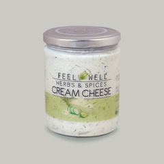 Feel Well Live Culture Cream Cheese 400ml: Herbs & Spices (Preorder) | The Nest Attachment Parenting Hub