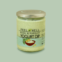 Feel Well Live Culture Full Fat Yogurt Dip 400g: Basil & Parsley (Preorder) | The Nest Attachment Parenting Hub