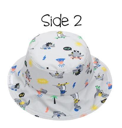FlapJackKids Reversible Baby & Kids Patterned Sun Hat - Dino | The Nest Attachment Parenting Hub