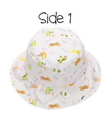 FlapJackKids Reversible Baby & Kids Patterned Sun Hat Grey Zoo | The Nest Attachment Parenting Hub